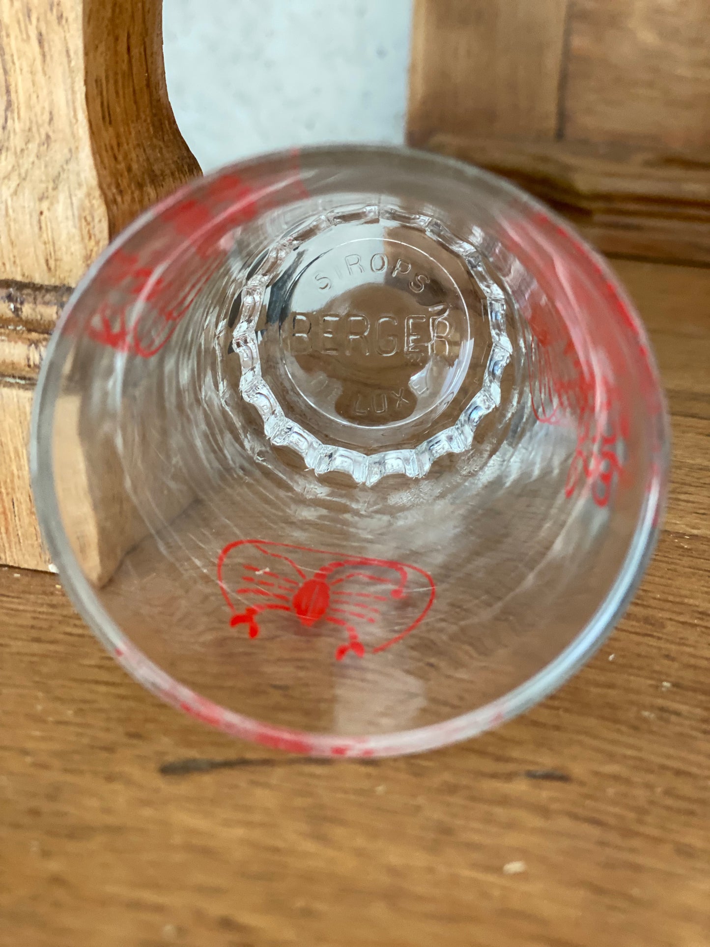 4 verres sirop berger vintage