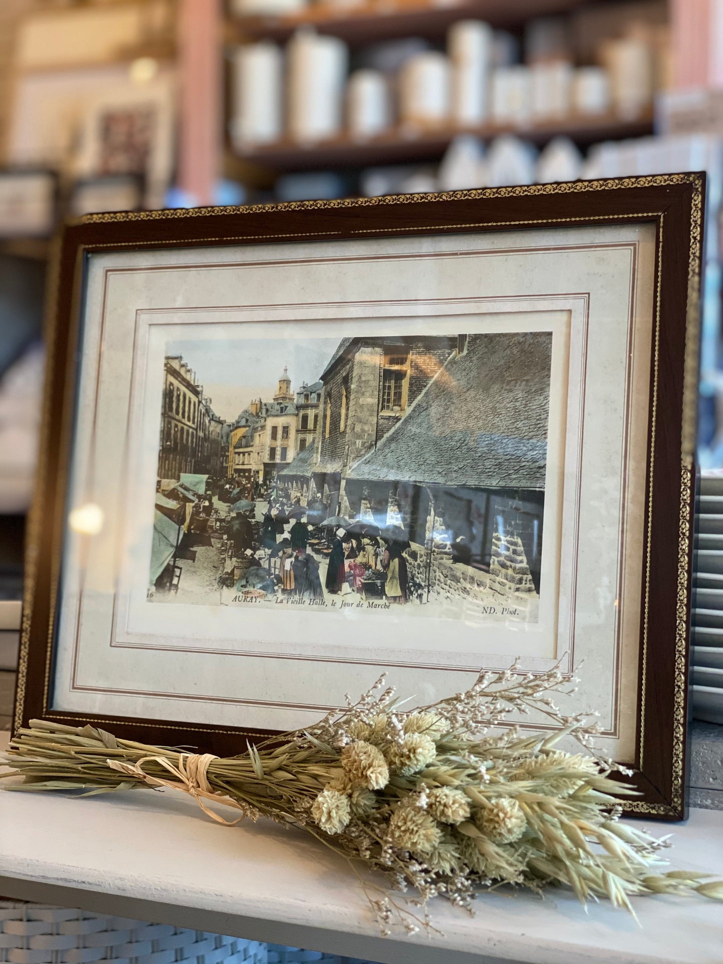 Illustration Auray la vieille halle jour de marché