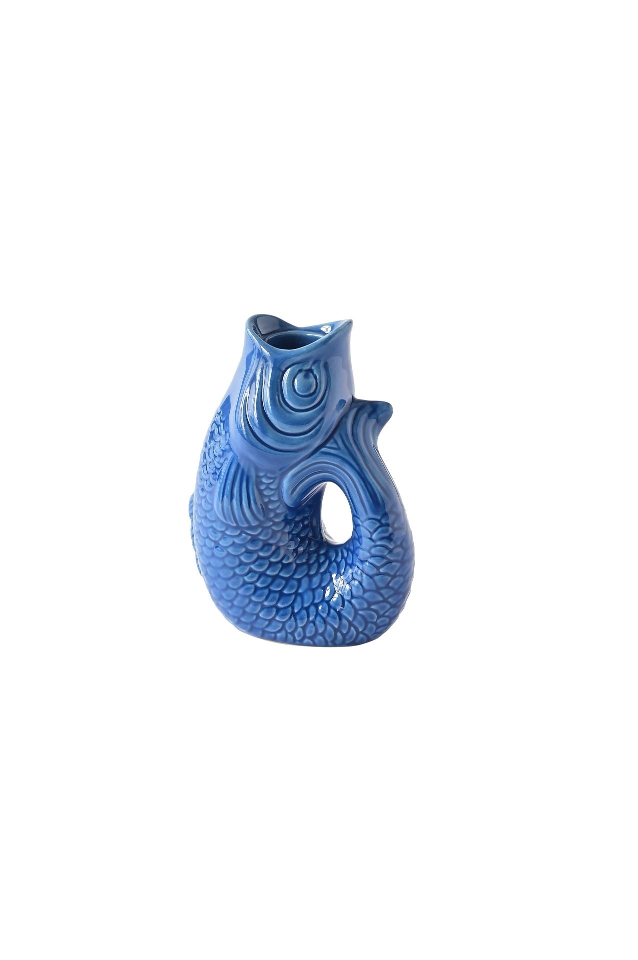 Bougeoir poisson (petit modèlr) "monsieur Carafon" - bleu Azur