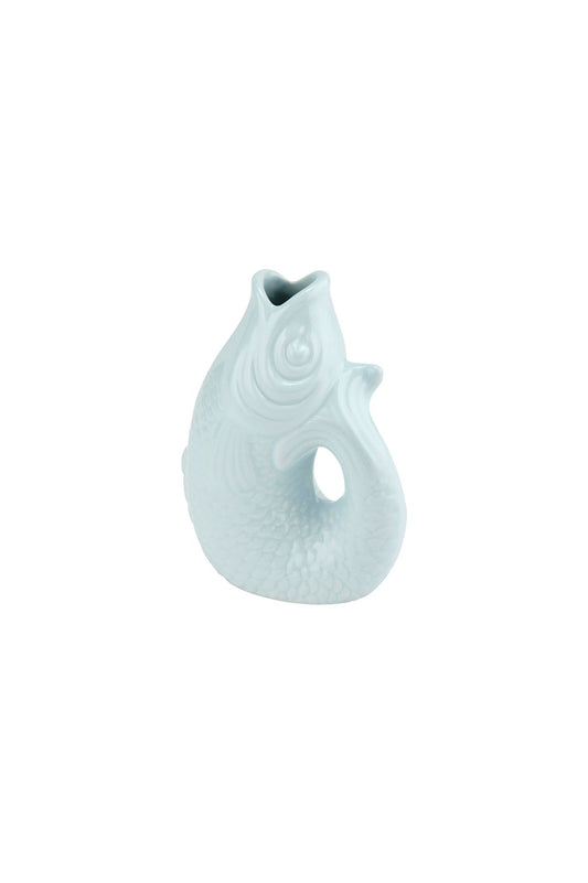 Vase poisson Monsieur Carafon, taille XS, bleu horizon