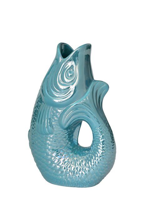 Vase poisson Monsieur Carafon, taille S, rainbow ocean