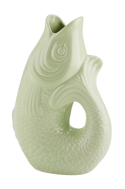 Vase poisson Monsieur Carafon, taille L, seafoam