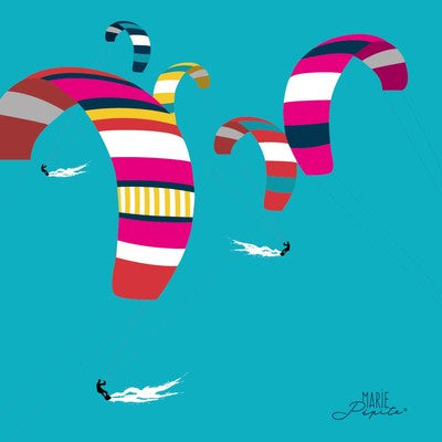 Petit tableau KITESURF 11 x 11 cm