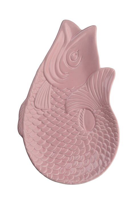 Assiette déco poisson "Monsieur Carafon", coloris sea pink