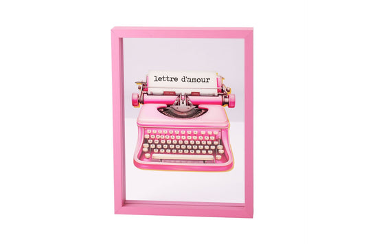 Tableau en verre "lettre d'amour"