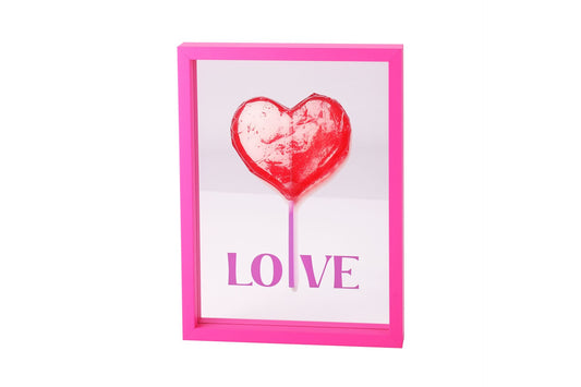 Tableau en verre "love"