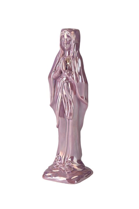 Bougeoir rainbow violet "vierge marie"