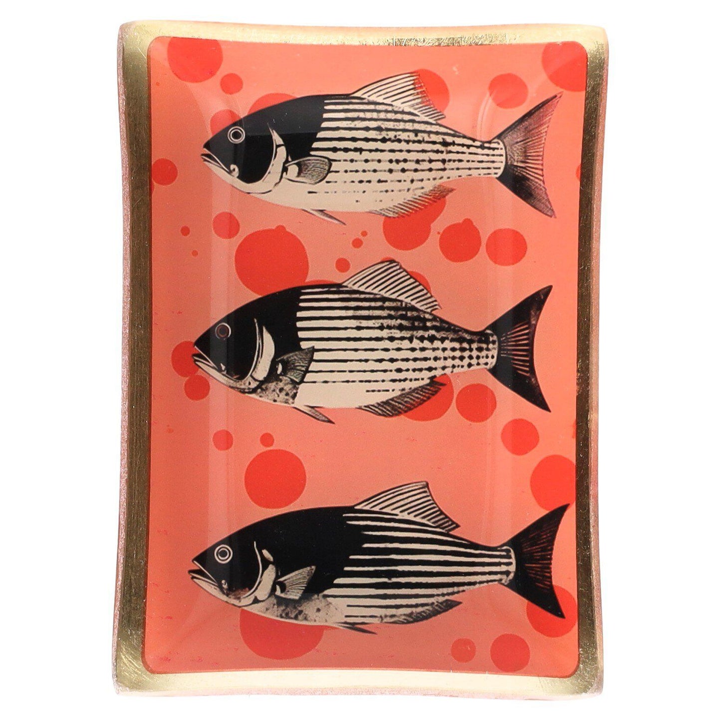 Assiette en verre "FISHES", taille M