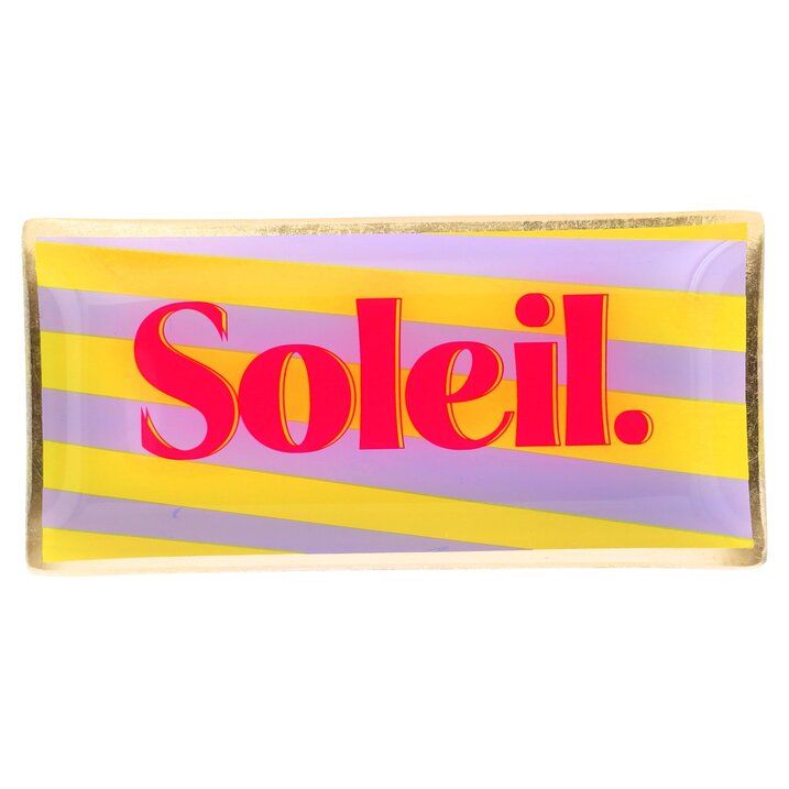 Assiette en verre "SOLEIL", taille L
