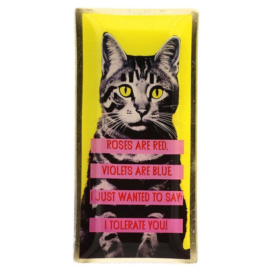 Assiette en verre "CAT", taille L