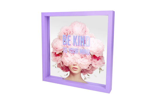 Tableau en verre "be kind to your mind"