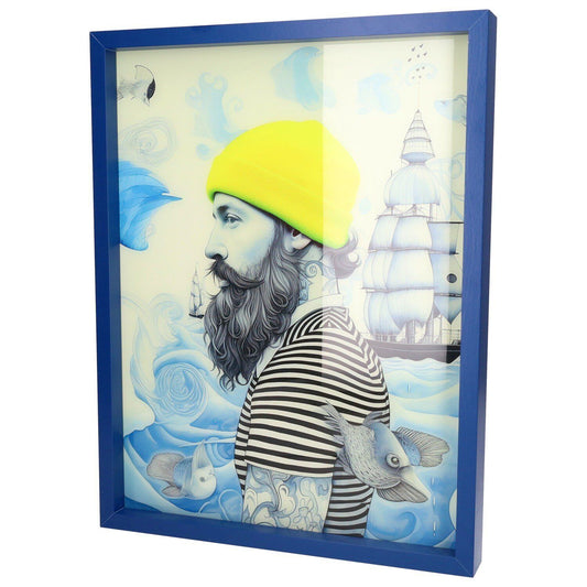 Tableau en verre "LE MARIN" - 35 X 45  cm