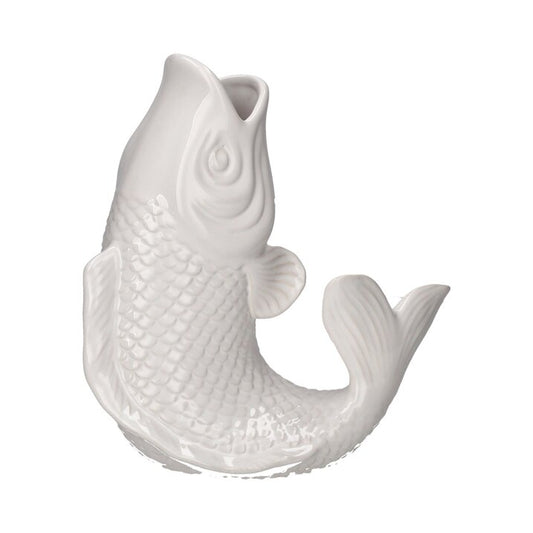 Vase poisson "Mamsell Koi" , taille S, blanc