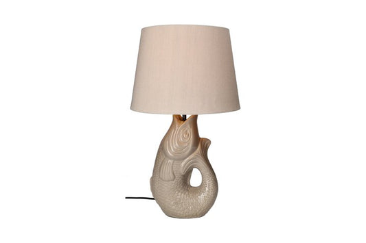 LAMPE POISSON "Monsieur Carafon", taille S, coloris sandstone
