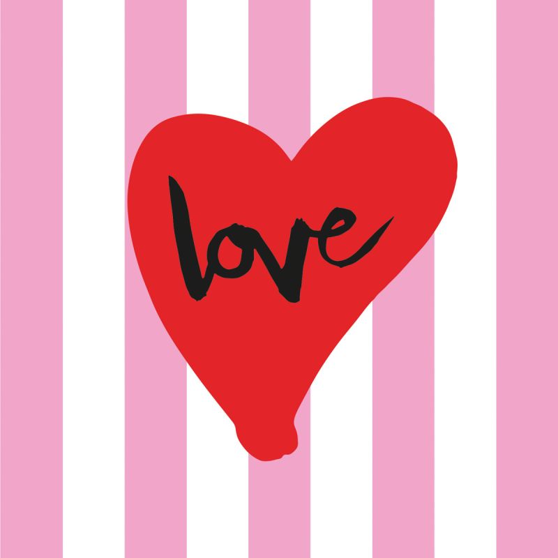 Serviettes en papier LOVE