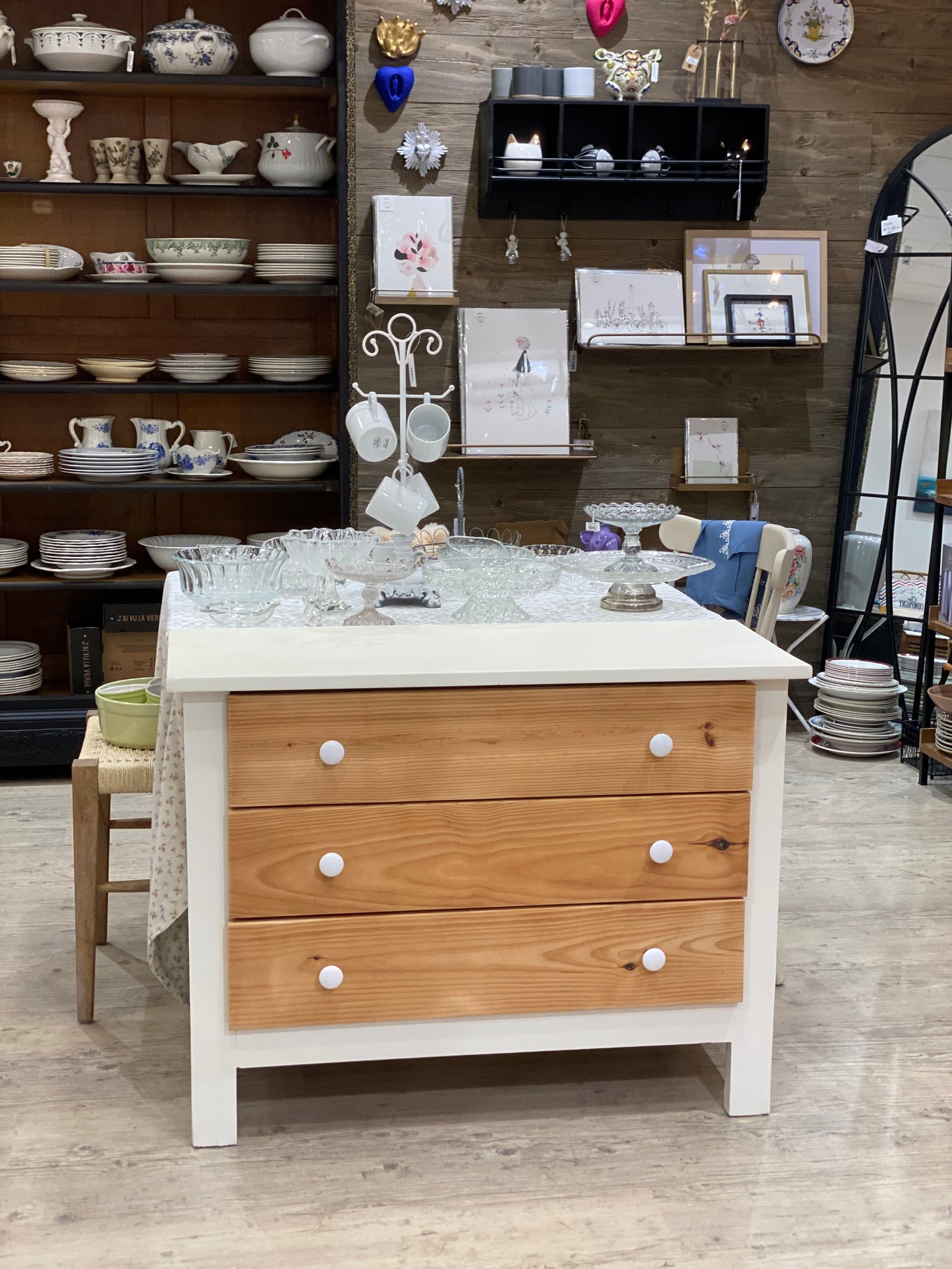 Commode en pin 3 tiroirs