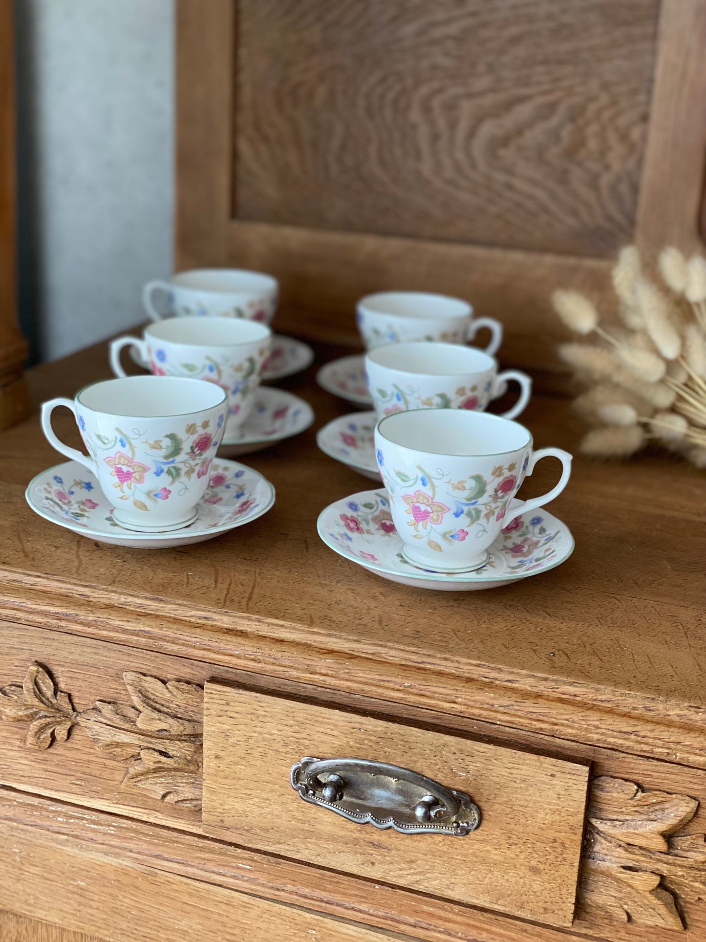 6 tasses à café Porcelaine Jacobean Duchess