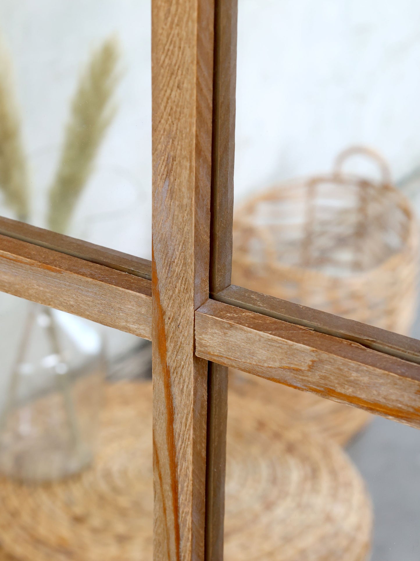 Grand miroir en bois recyclé