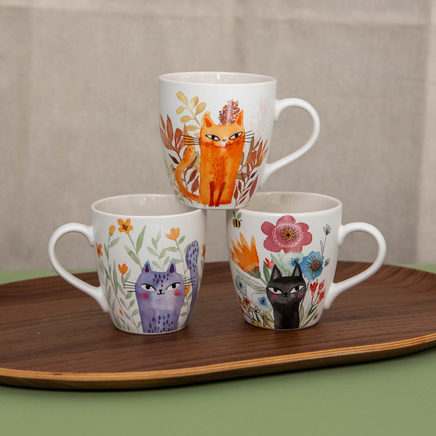Coffret 6 tasses 'chats' 23 cl