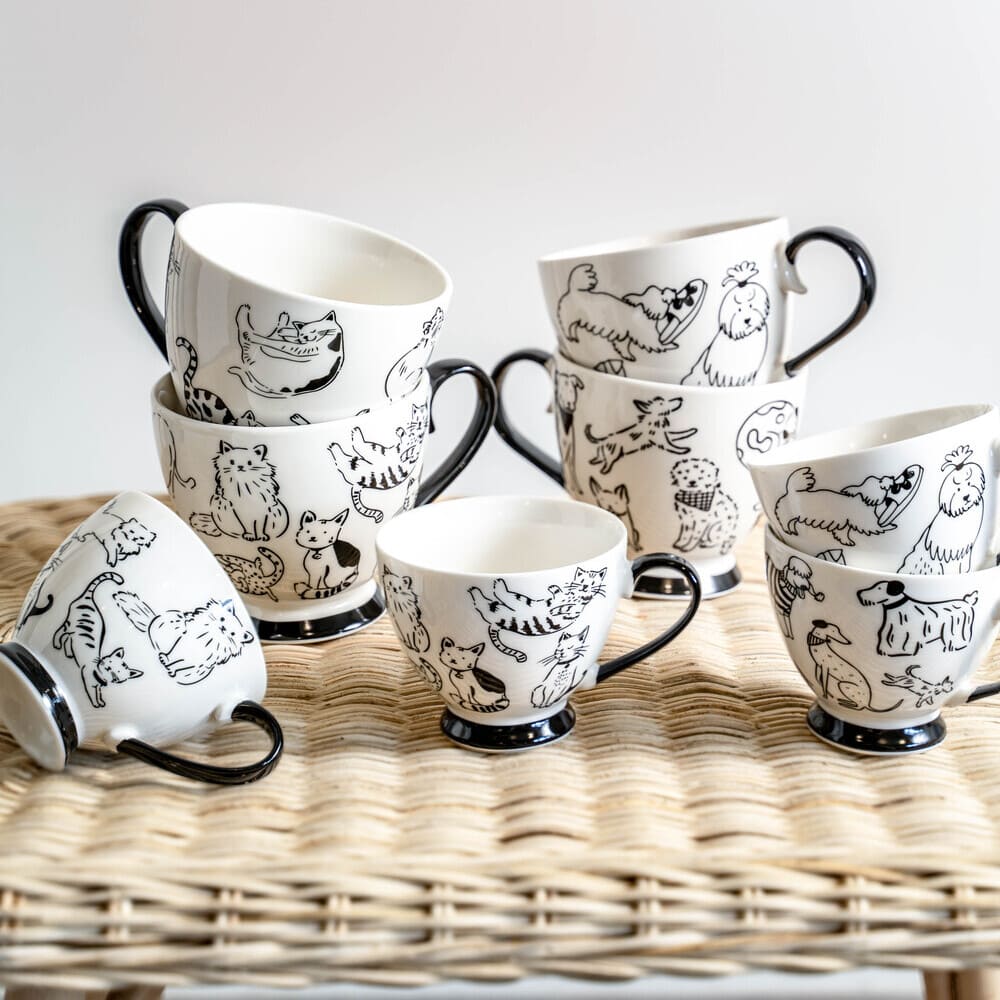 Coffret de 4 tasses "Mistigris" 20 cl