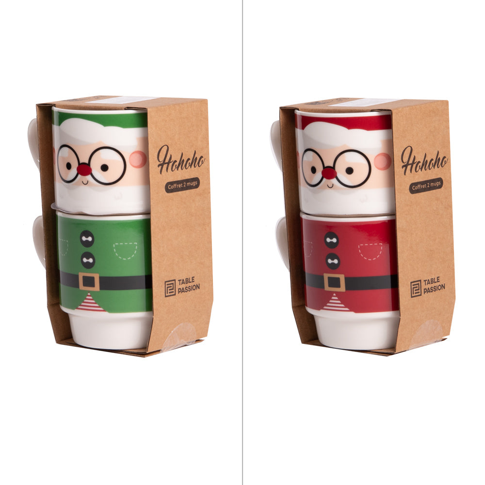 Coffret de 2 mugs "Hohoho"