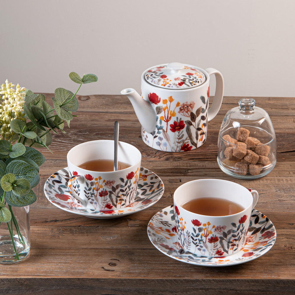 Coffret théière et filtre "Flor" 0.7 l