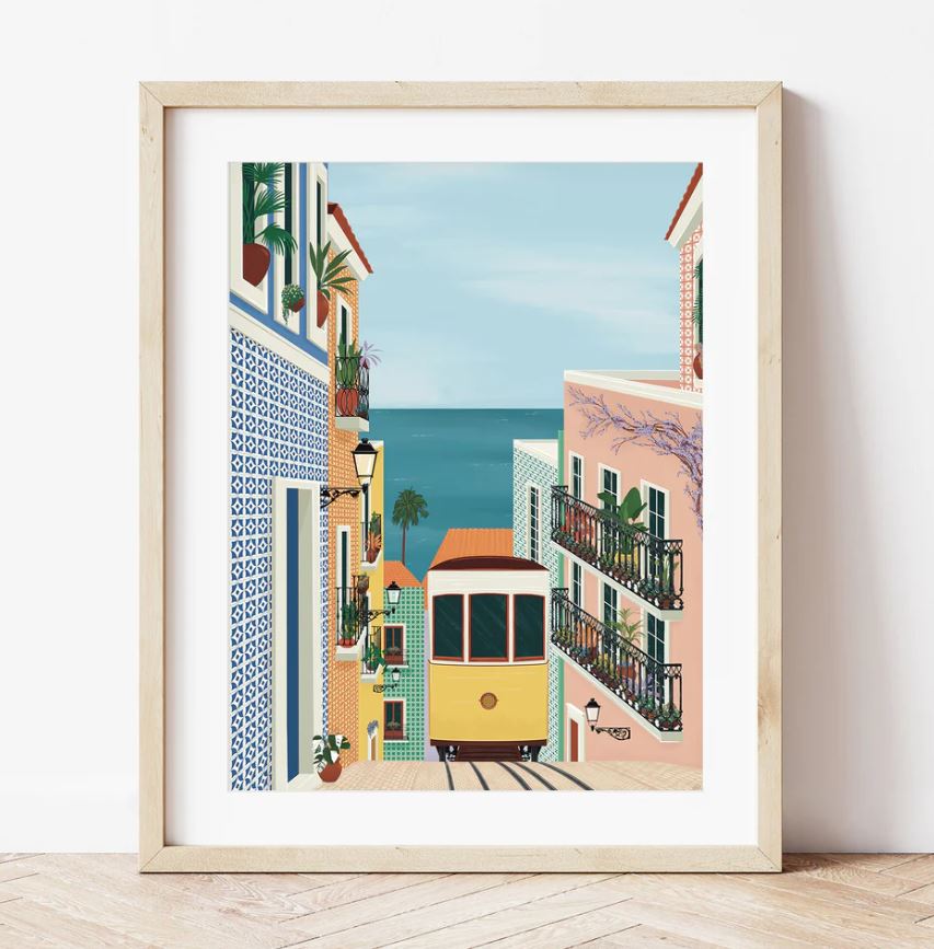 Coffret peinture au numéro - Lisbon Tram par Vero Illustrates