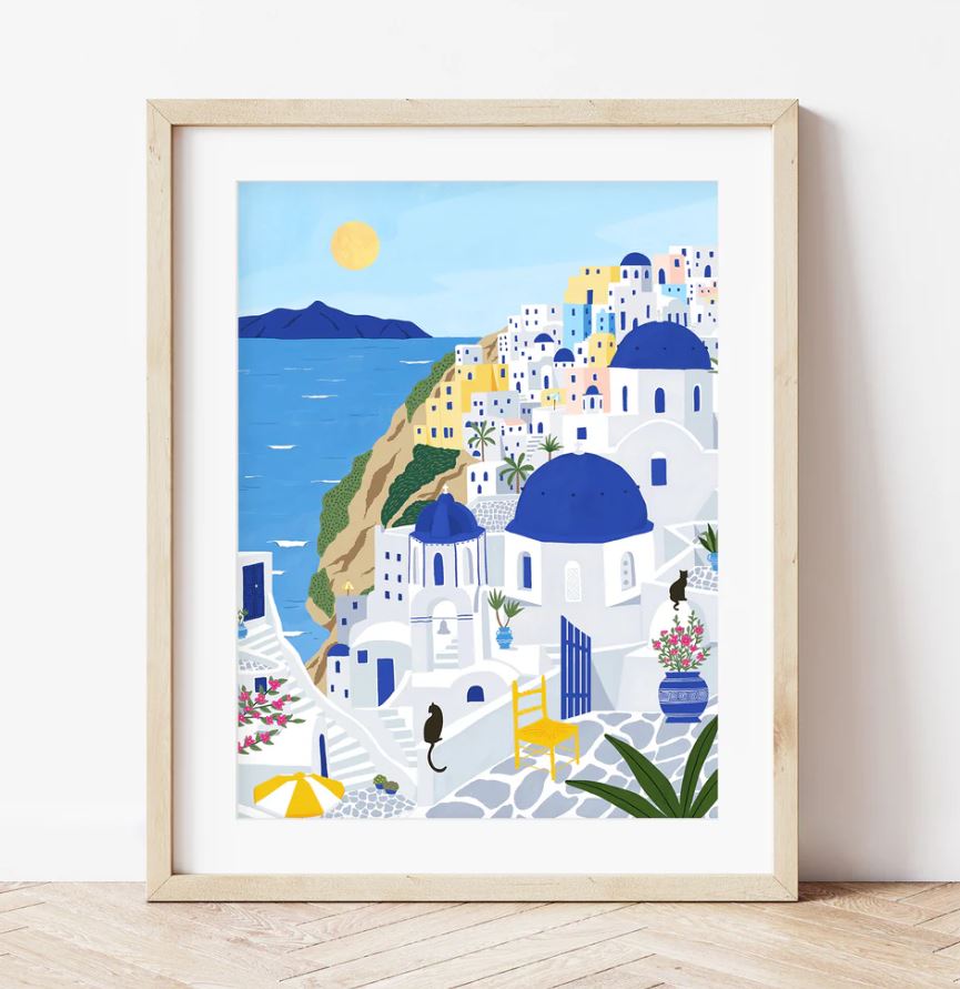 Coffret peinture au numéro - Santorini par Maja Tomljanovic