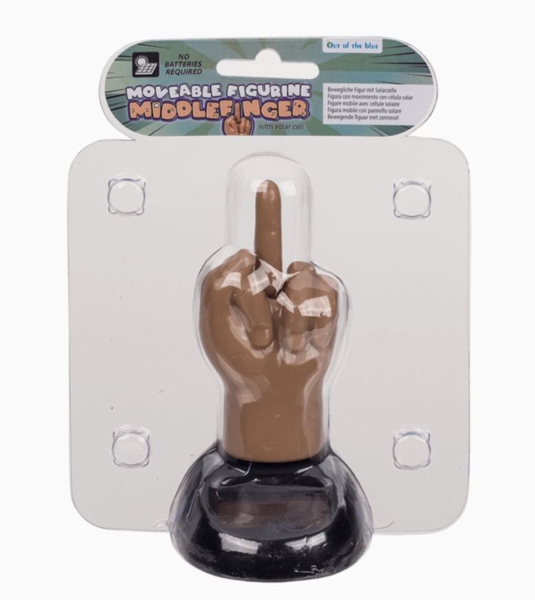 Figurine solaire majeur 'FUCK'