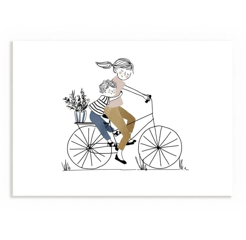 AFFICHE A3 - Balade à Vélo "Maman & Garçon"- My Lovely Thing