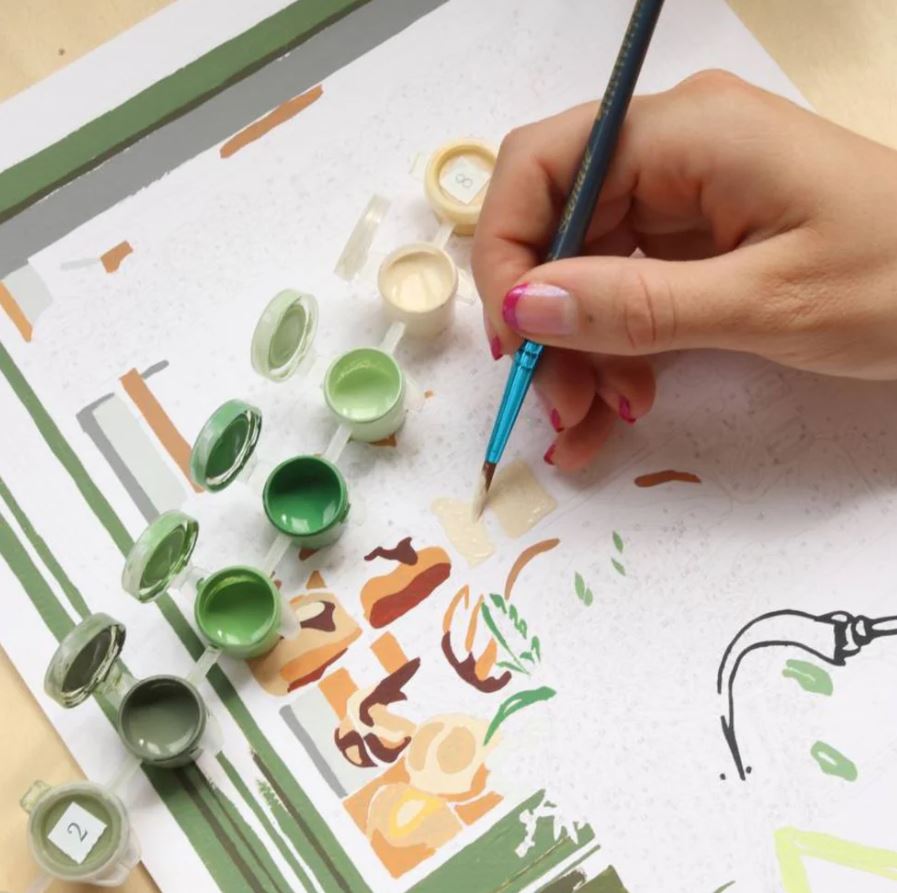 Coffret peinture au numéro - Boulangeries Parisiennes par Ananya Bhandari