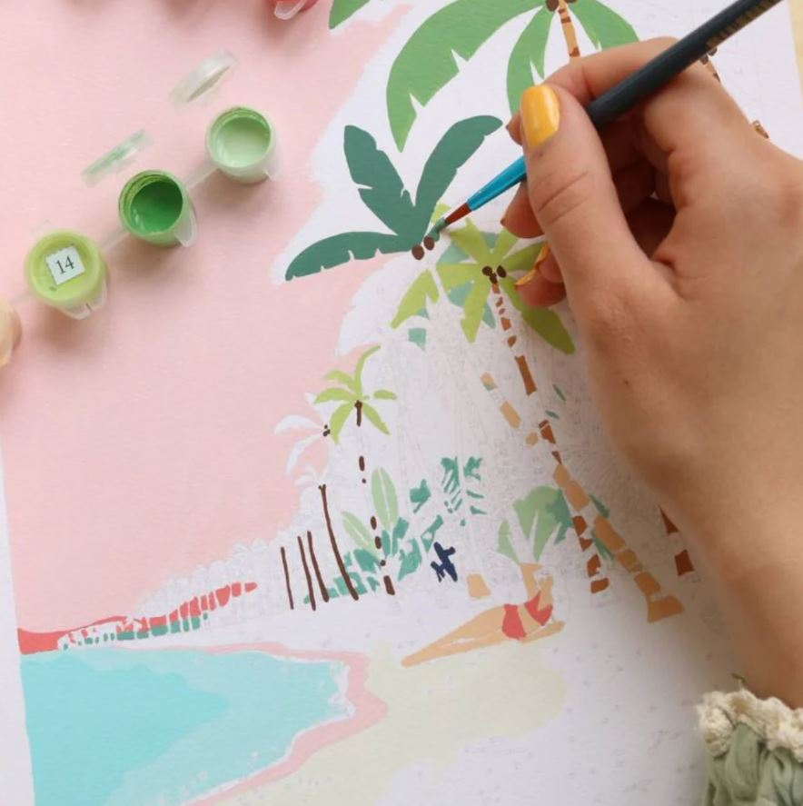 Coffret peinture au numéro - Bora Bora par Tania Garcia
