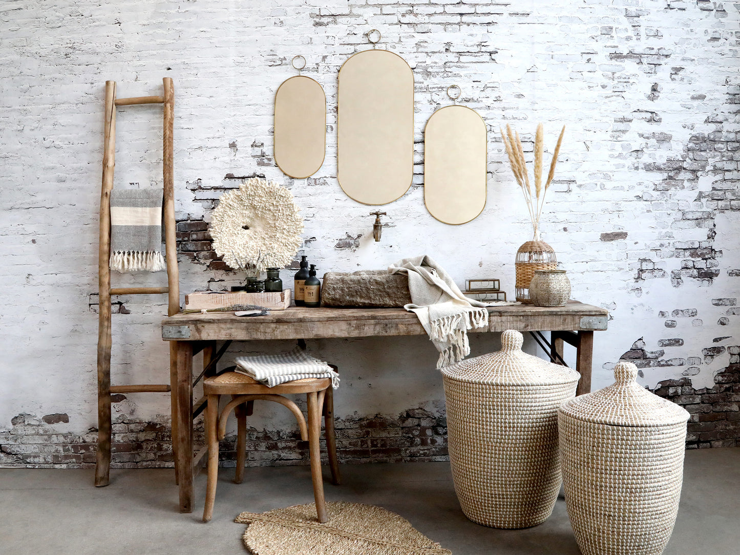 Échelle en bois pour déco