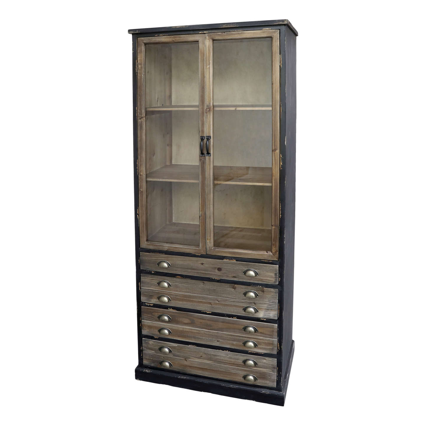 buffet vitrine 2 portes + tiroirs
