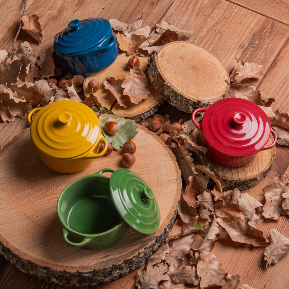 Set de 4 mini cocottes en grès