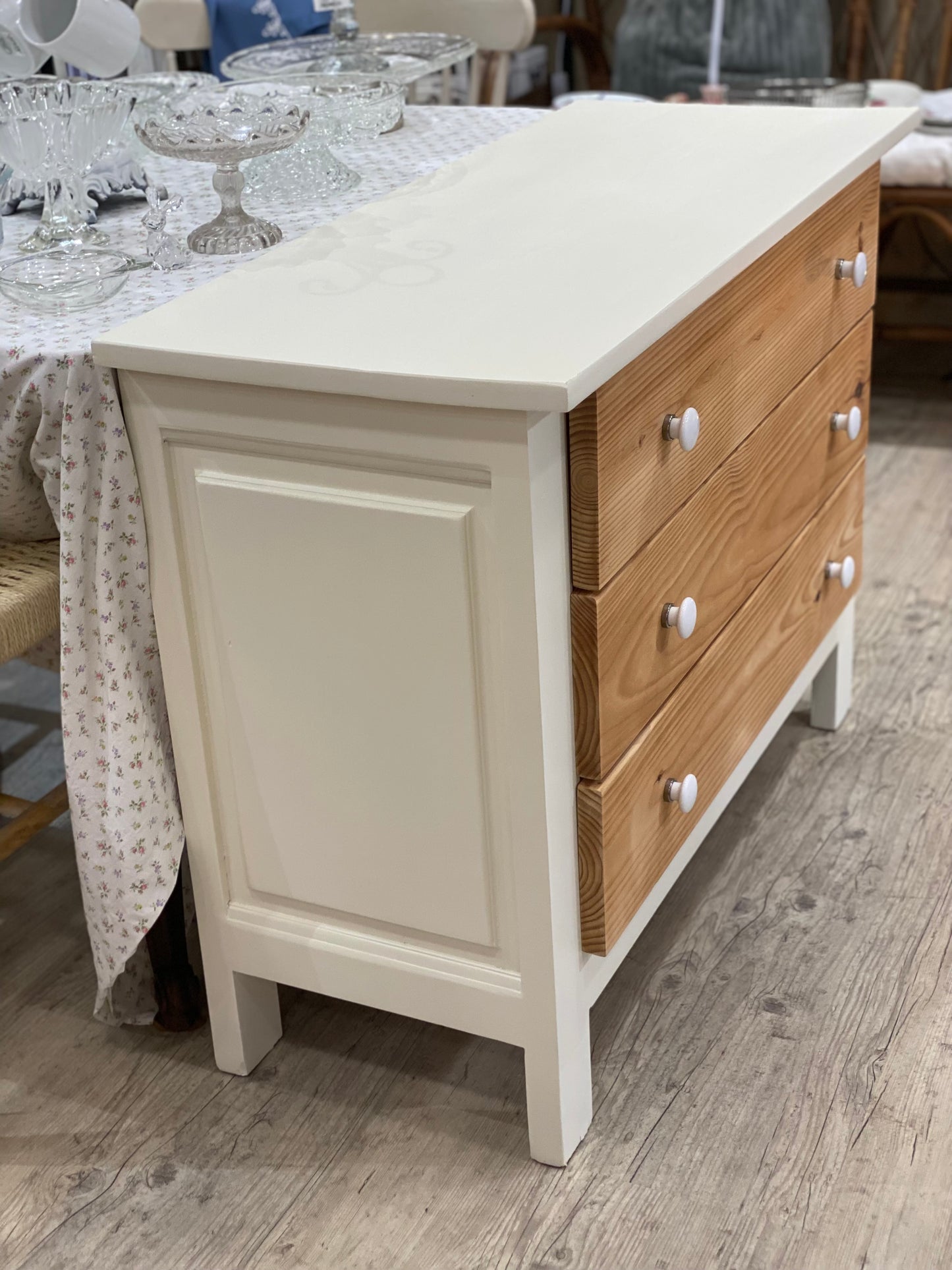 Commode en pin 3 tiroirs