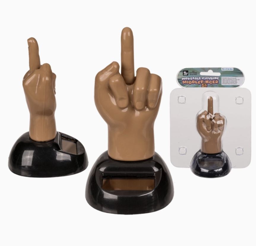 Figurine solaire majeur 'FUCK'