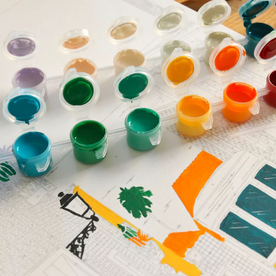 Coffret peinture au numéro - Lisbon Tram par Vero Illustrates