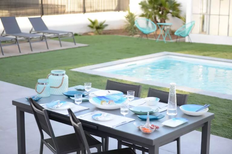 Plat à cake rectangulaire "océan"