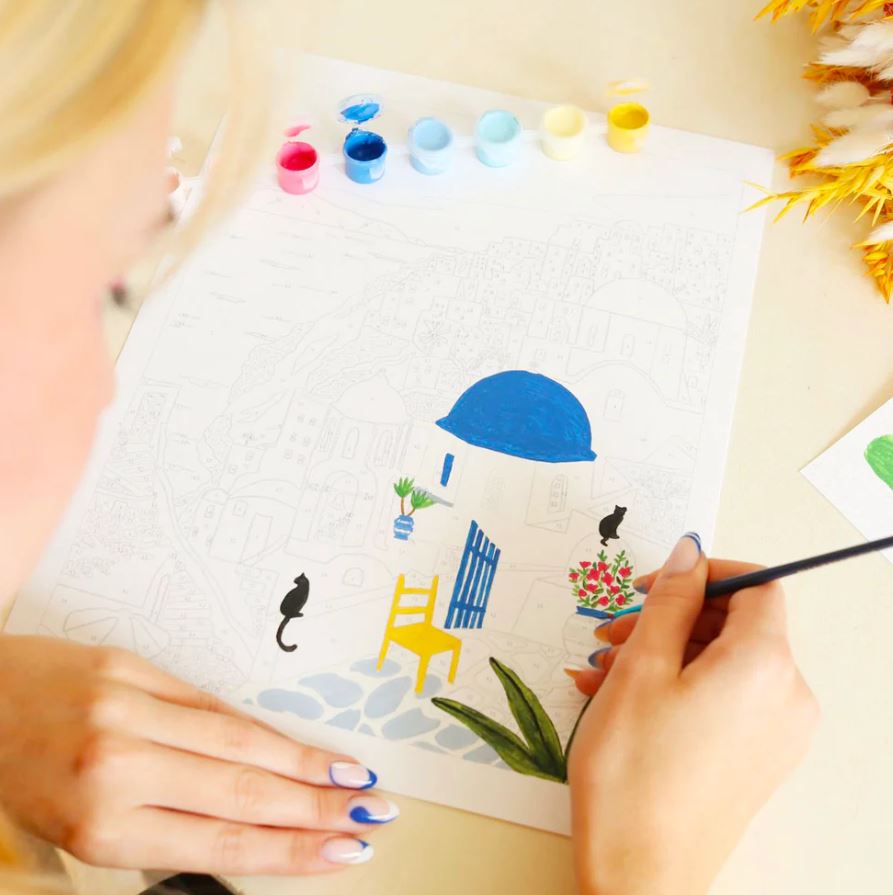 Coffret peinture au numéro - Santorini par Maja Tomljanovic