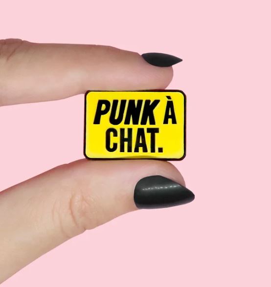 Pin’s "Punk à chat” - jaune