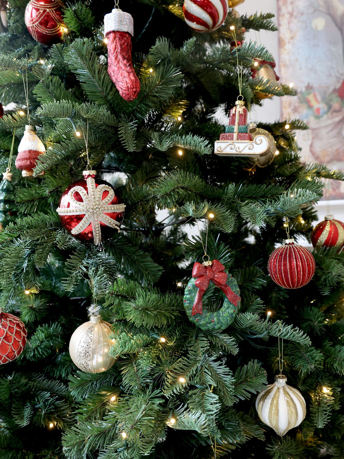 Boule de Noël, D8 cm antique cherry