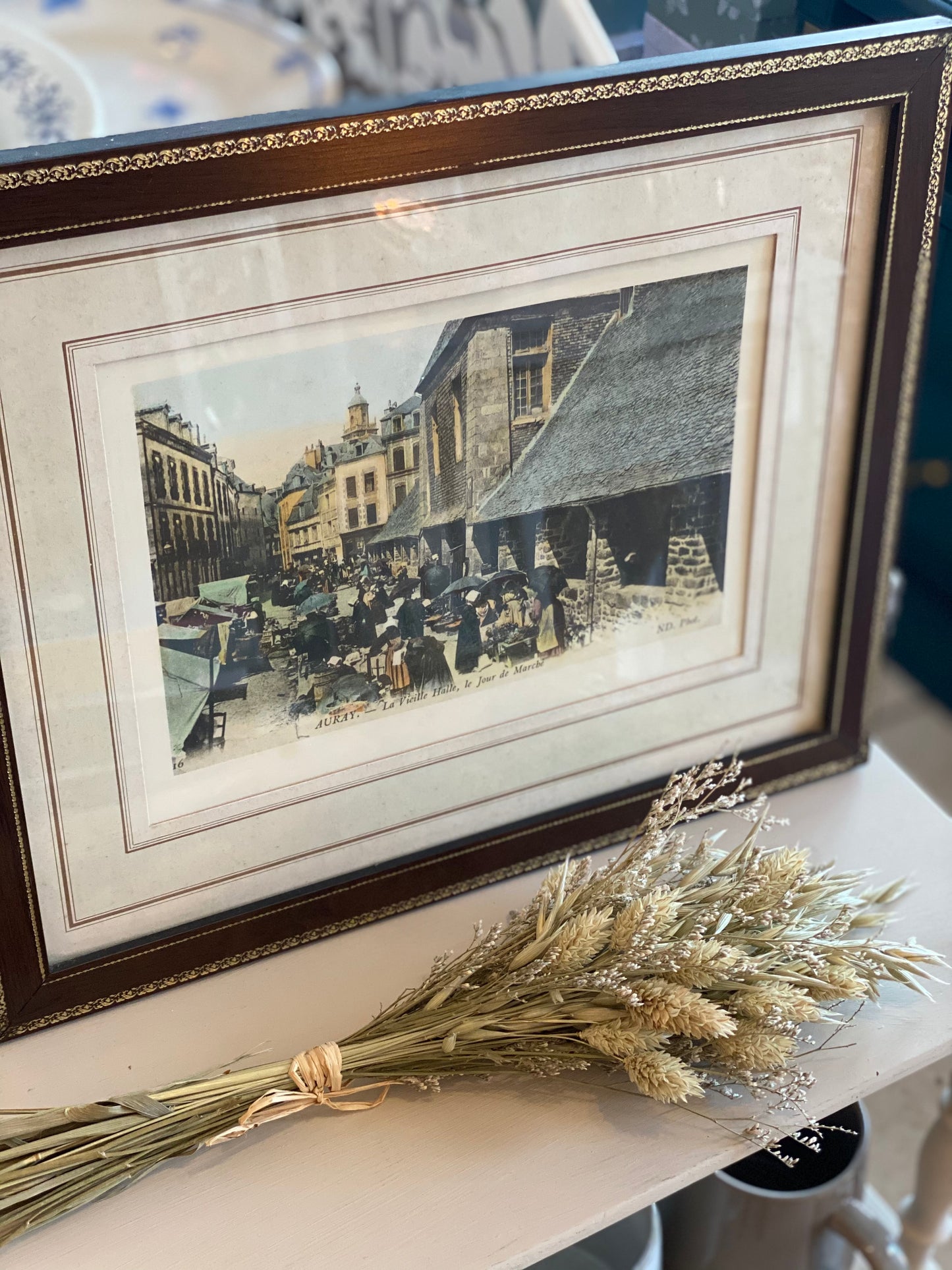 Illustration Auray la vieille halle jour de marché