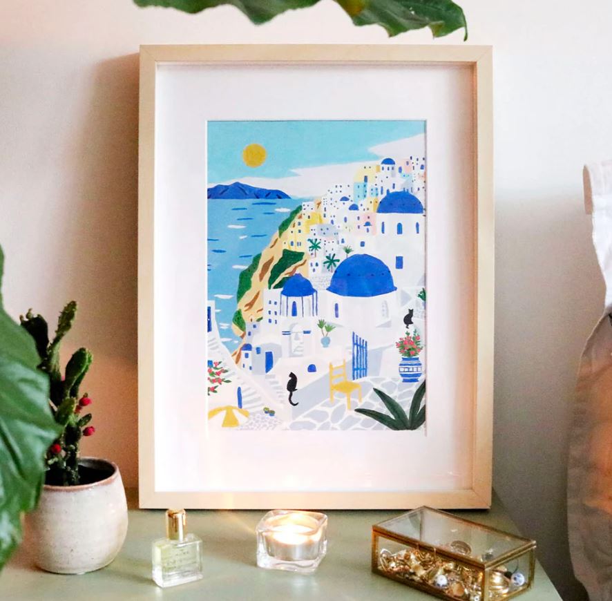 Coffret peinture au numéro - Santorini par Maja Tomljanovic