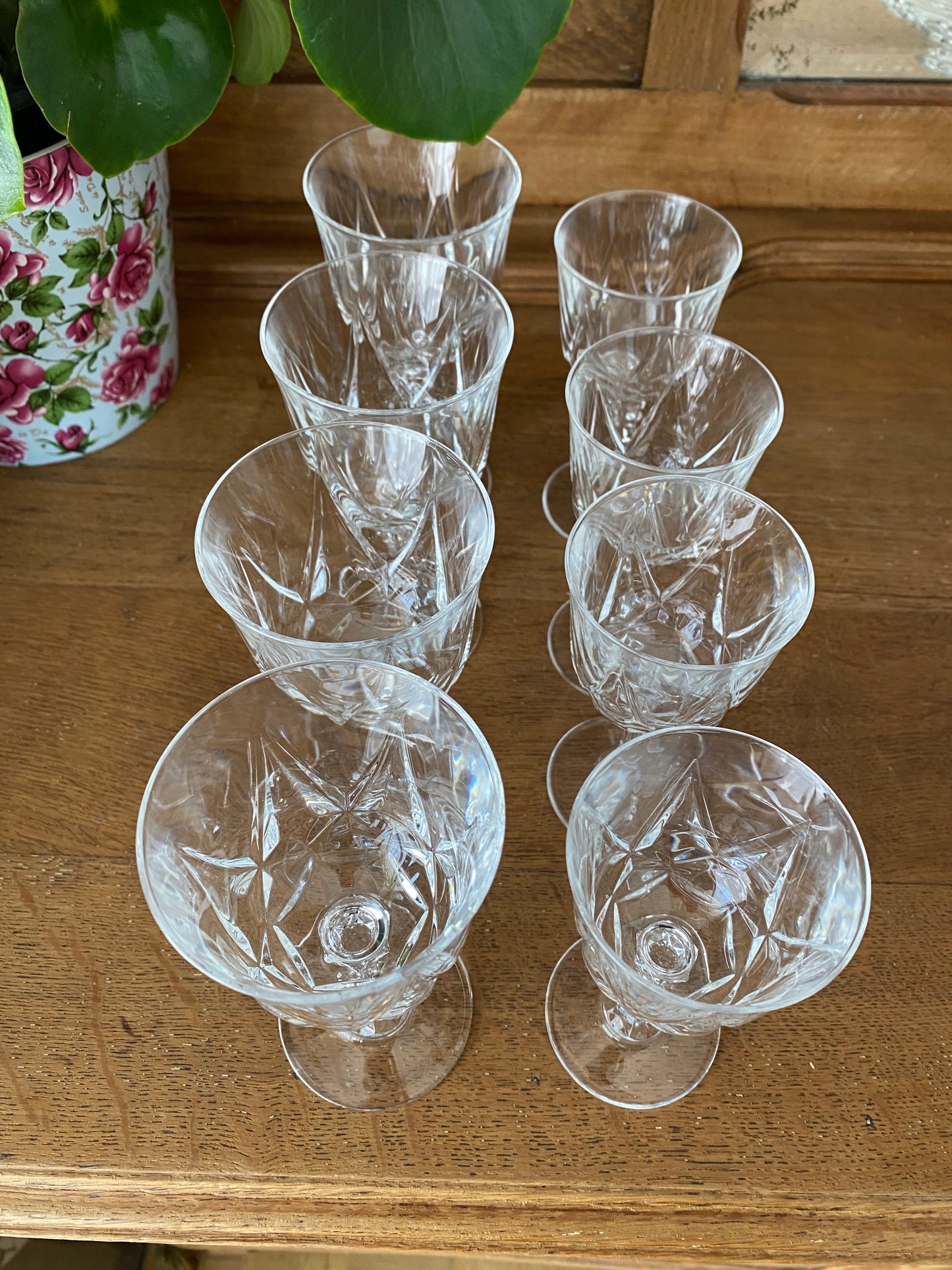 4 verres à eau + vin Cristal d’Arques