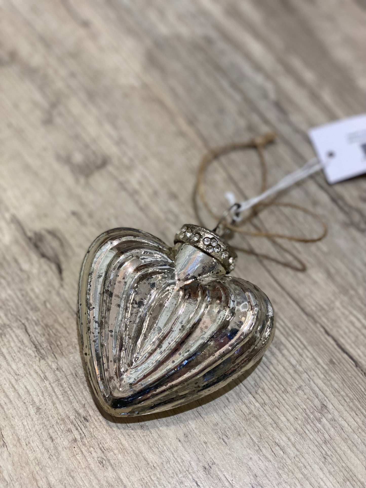 Coeur en verre à suspendre