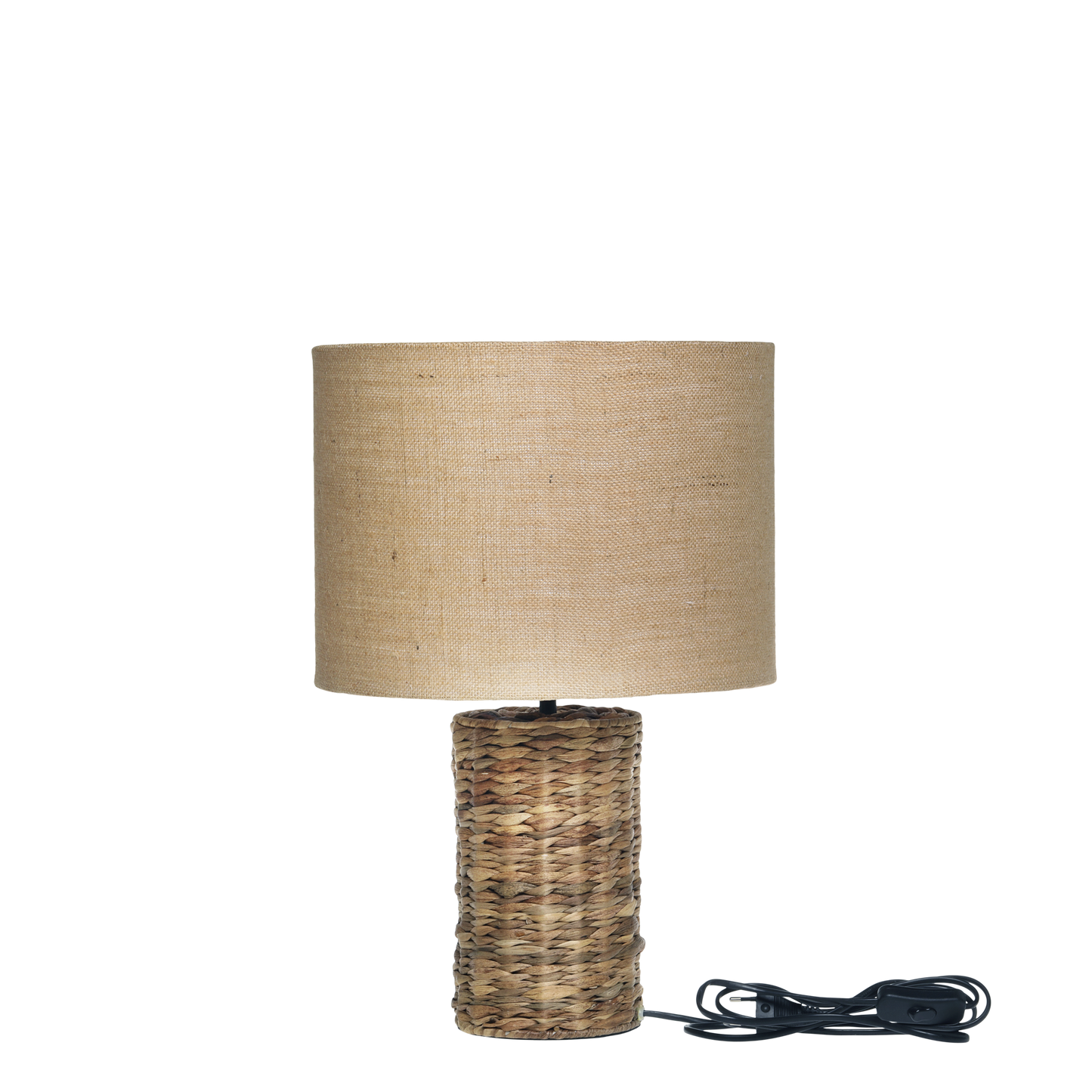 Lampe corde tressée de hyrax abat-jour en lin