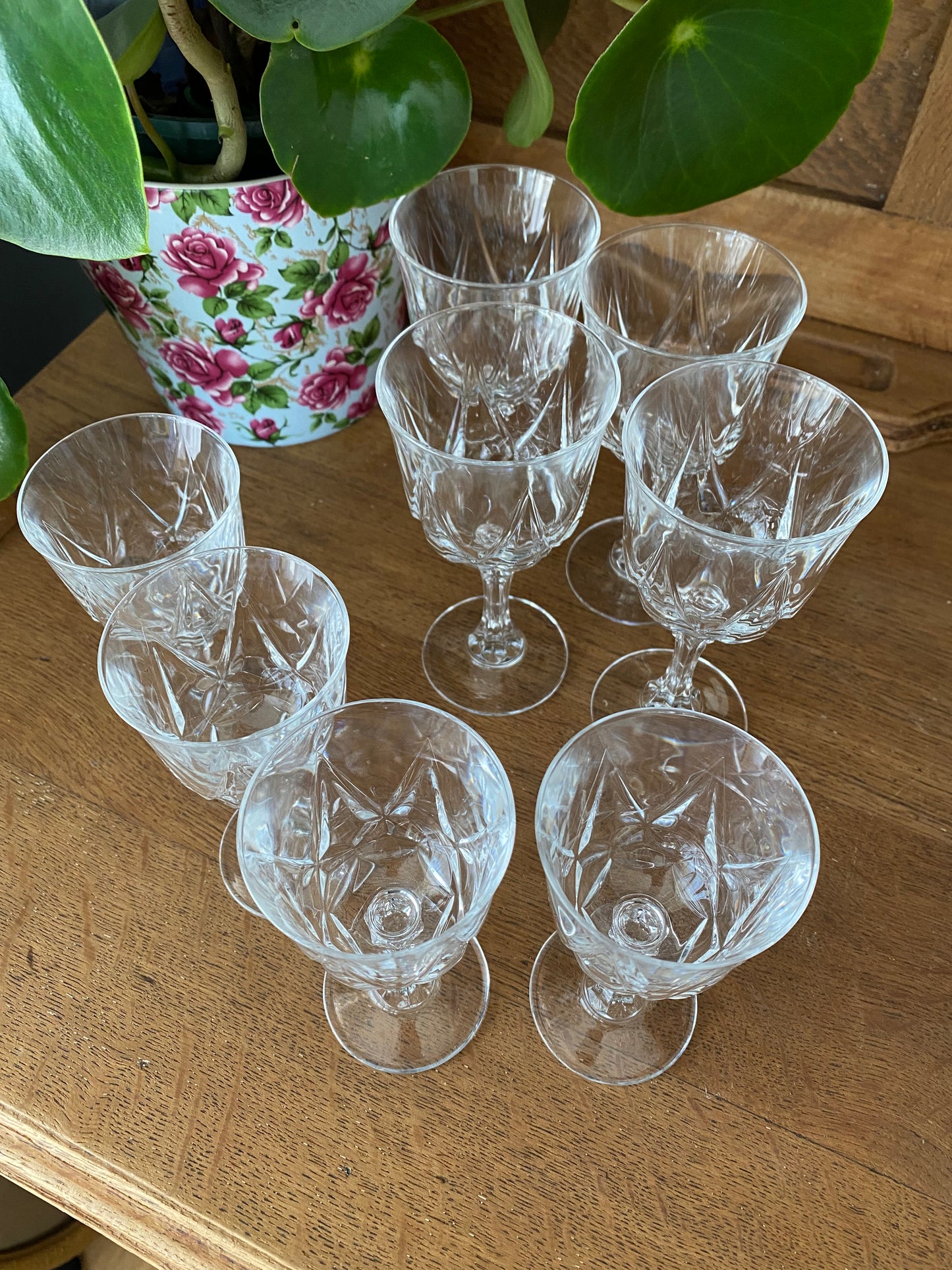 4 verres à eau + vin Cristal d’Arques