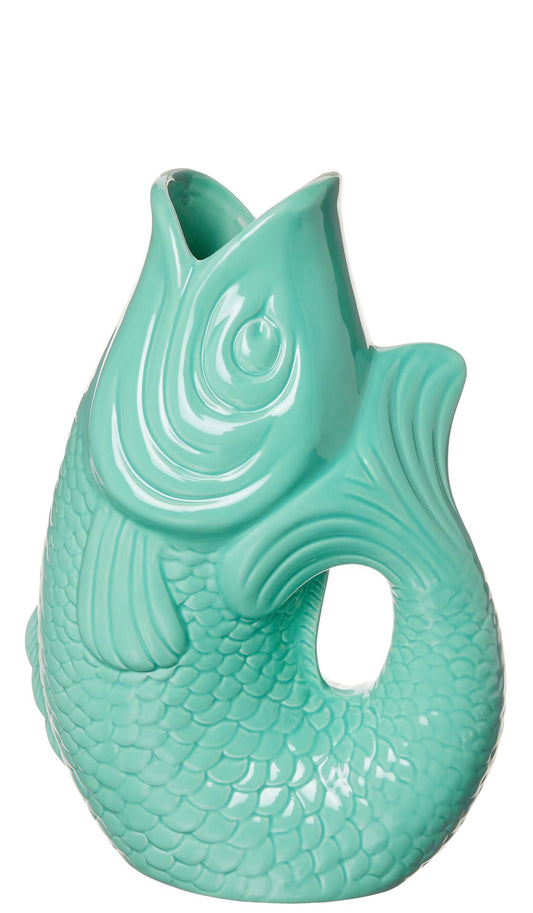 Vase poisson Monsieur Carafon, taille S, mint cream