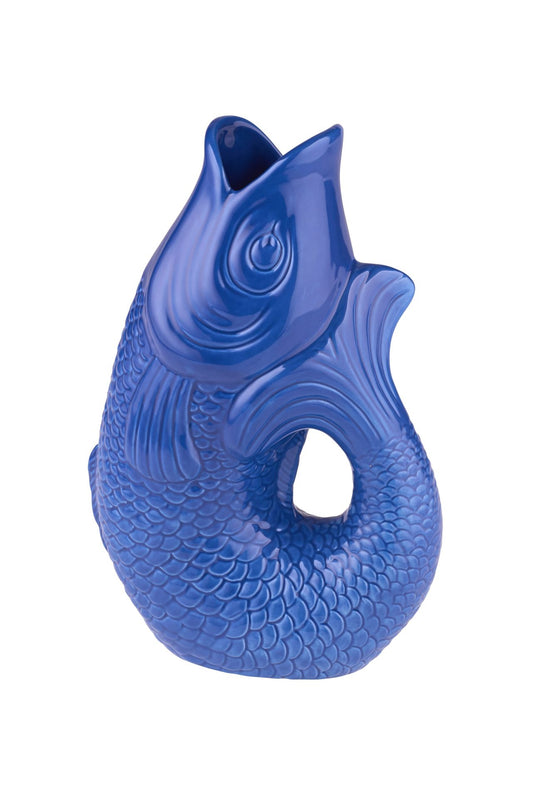 Vase poisson Monsieur Carafon, taille S, azur